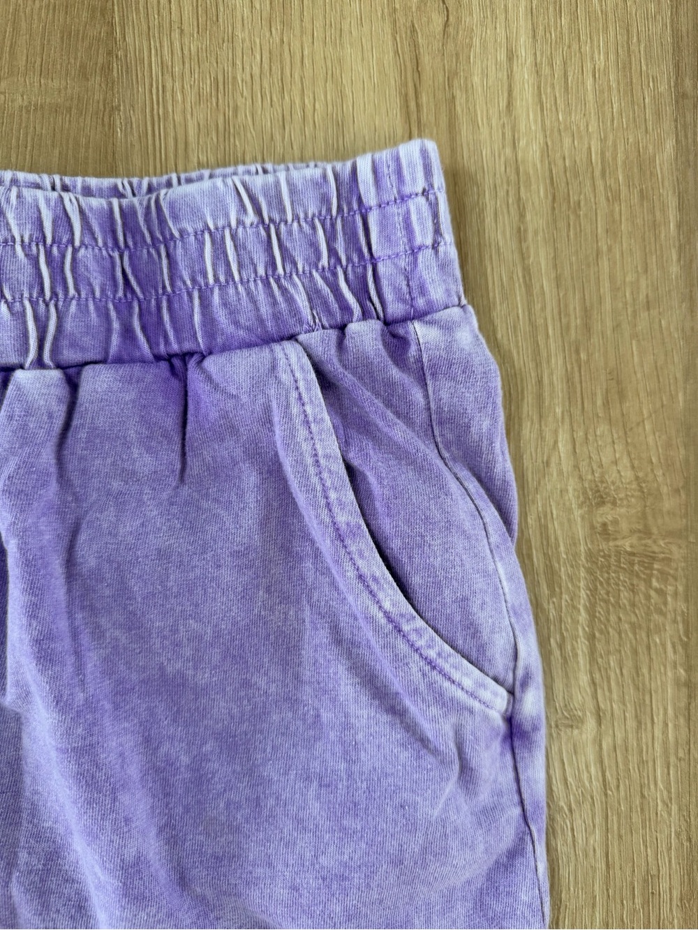 Zenana Outfitters Lavender Mineral-Wash Short Sleeve Set - Picture 10 of 11